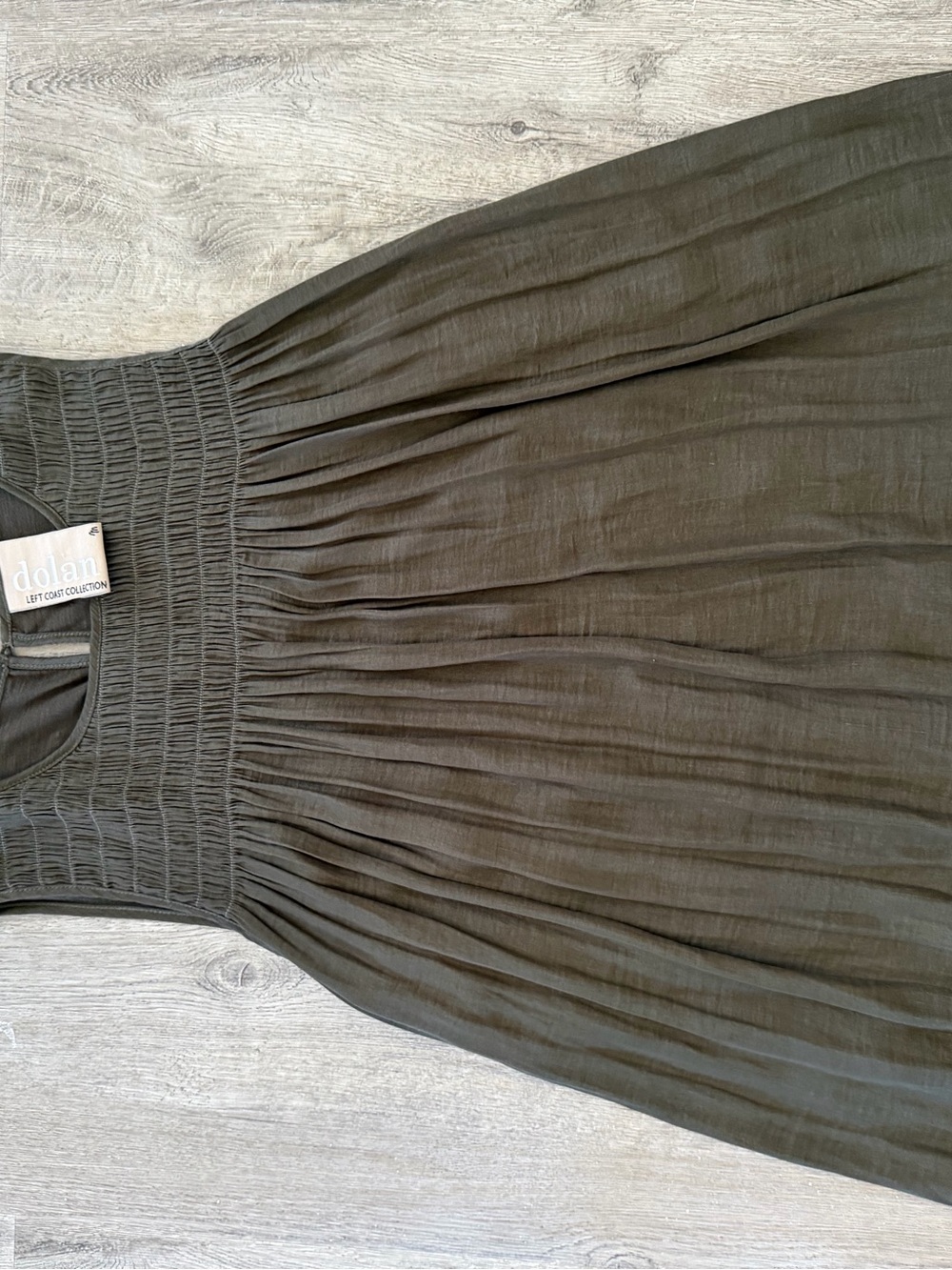 Anthropologie Dolan Left Coast Smocked Sleeveless Tunic Top Brown Boho M - Picture 7 of 7